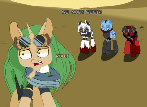 ask-omegacoder:  Not as cool a line as “Fly, you fools!” but… you know… robot.We Repair Ponies #113  =O