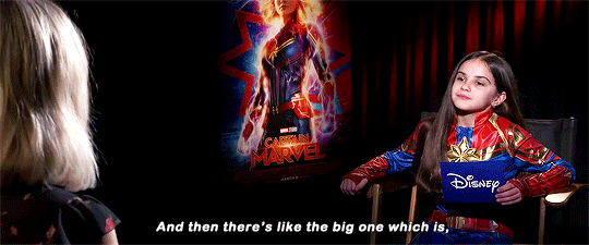 captainpoe:  Brie Larson being interviewed by a superfan of Captain Marvel.