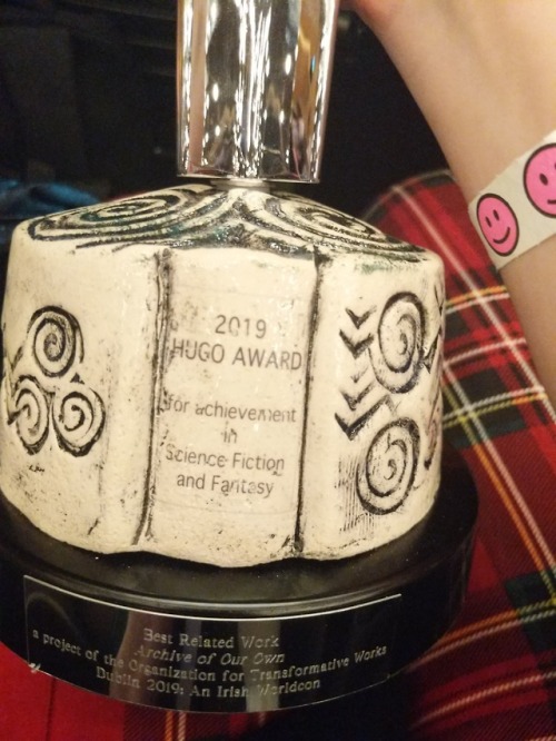 transformativeworks: AO3 won the 2019 Hugo Award for Best Related Work! Here’s the speech given by N