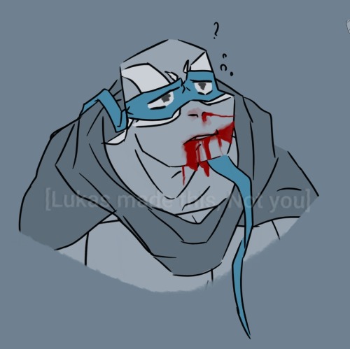 CW! CARTOON BLOOD UNDER THE CUT!
