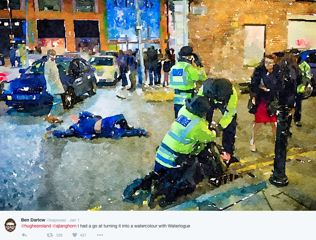 micdotcom:  This photo of drunk people in the UK on New Year’s Eve is actually