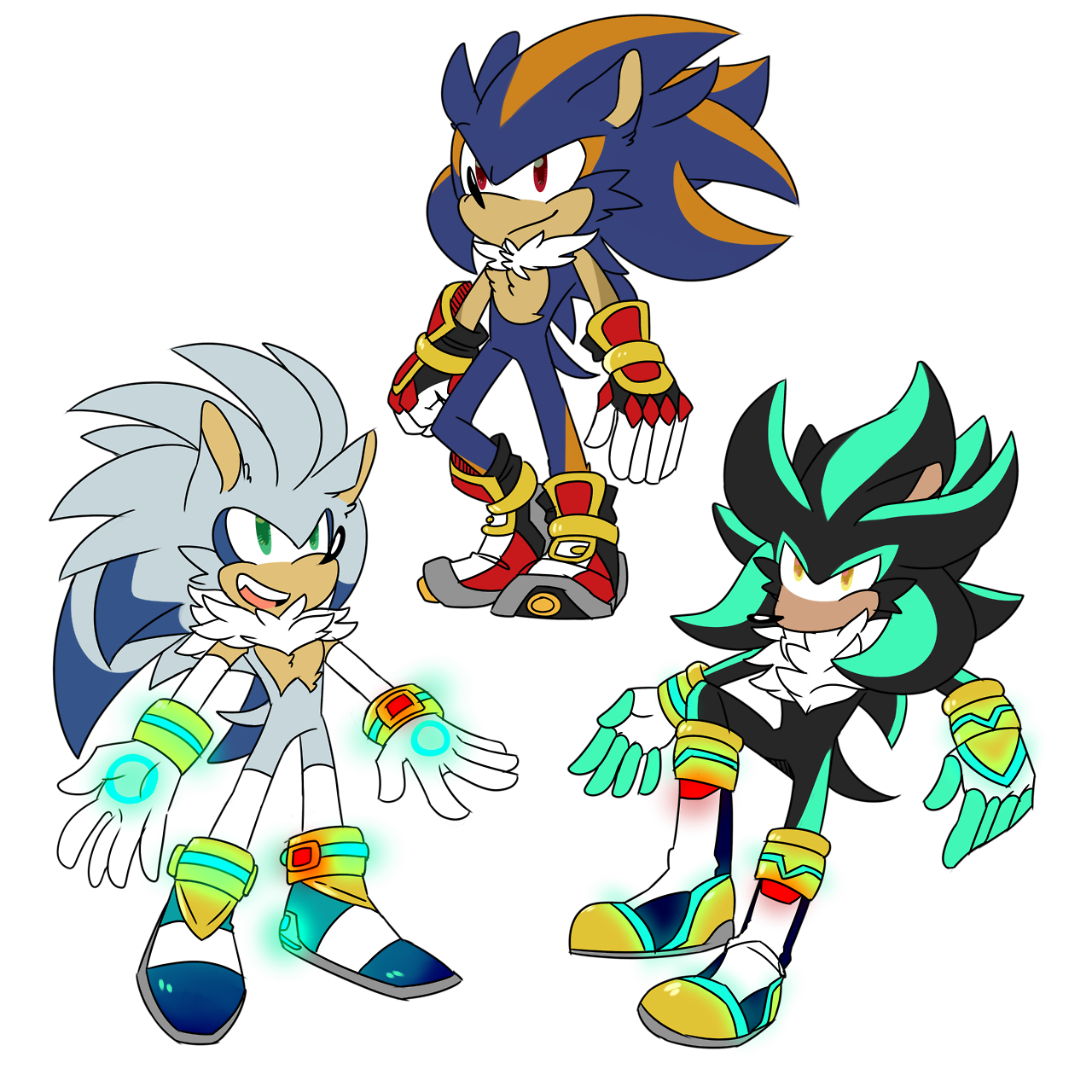 Sonic + Shadow + Silver Fusion