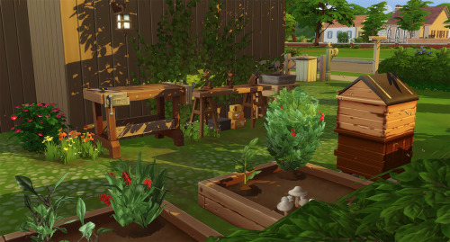 Mia’s little woodworking/gardening/beekeeping corner.