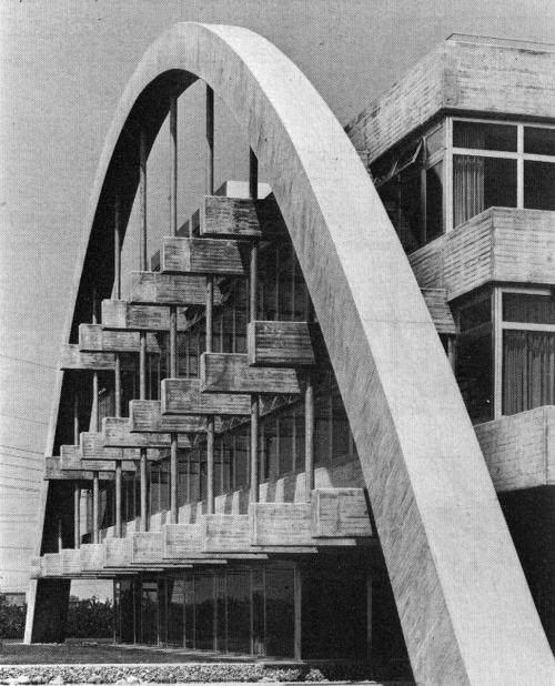 fuckyeahbrutalism: Administrative Building, Nuclear Power Plant, Stade, Germany, 1971 (Gustav Burmes