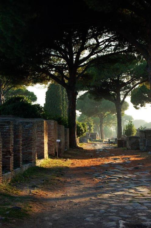forevernoon:Old roman ways, Ostia Antica / Italy (by Olga).