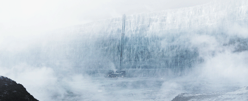 rubyredwisp:Jon Snow glanced up at the Wall, towering over them like a cliff of ice. A hundred leagu