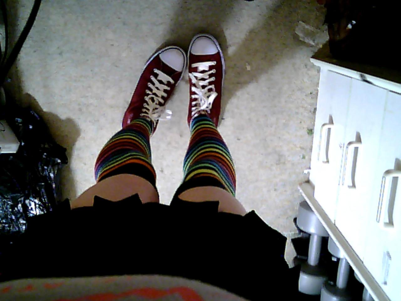 Showin’ off my new converse(lookalike) sneakers! Also my socks&hellip; and