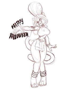kandlin:Panthy Sketch Request for Halloween