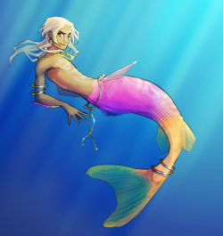 jackthevulture:  Do you ever just…need to draw something.  Like I have no excuse for this. I know im not the first person to draw Mermarik but I was like “That one fish would suit him super well” 