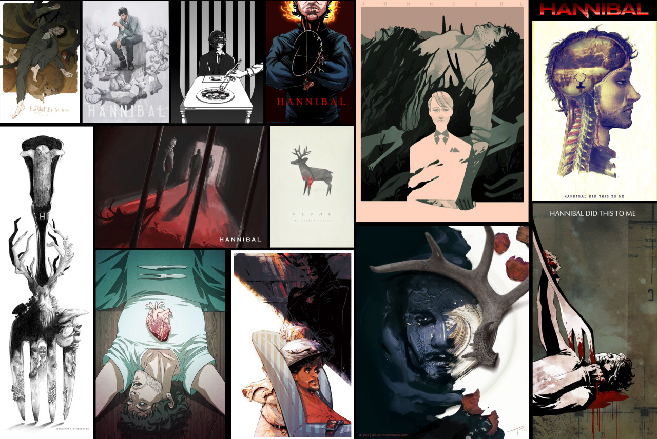 nbchannibal:  Hannibal Did This To Me Fan-Art Contest Winners! It was nearly impossible