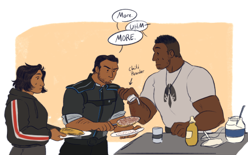 vlwv:100% canon that james keeps a portable grill in the shuttle bay for elotes. is it perhaps uns