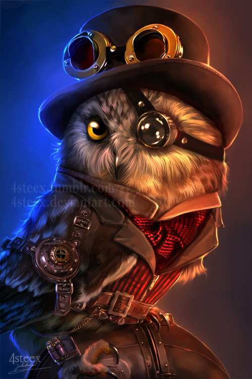 steampunk owl