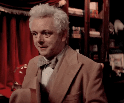 I Love His Happy Little Stimming Fists When He’s Overly Excited. I Love Aziraphale So Much 🥰
