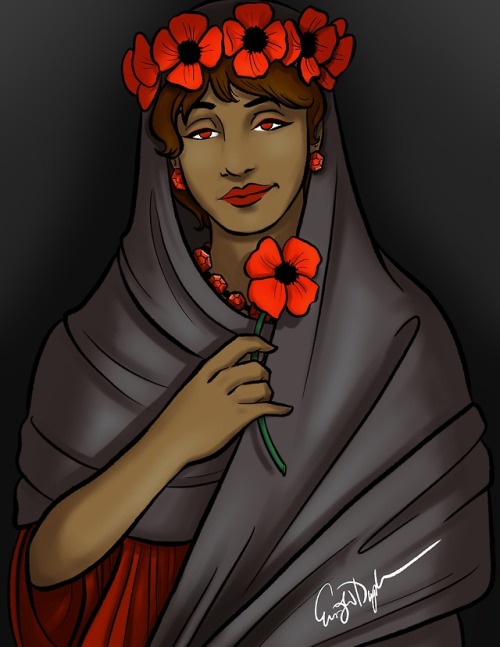 evaduplanart:Felt compelled to draw Persephone again… I know she’s the goddess of spring, but there’