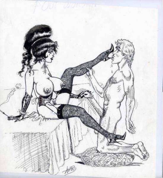 at-her-feet:  raunchyart:  big dick    Check out my femdom stories page . http://gaiusfemdomstories.tumblr.com/