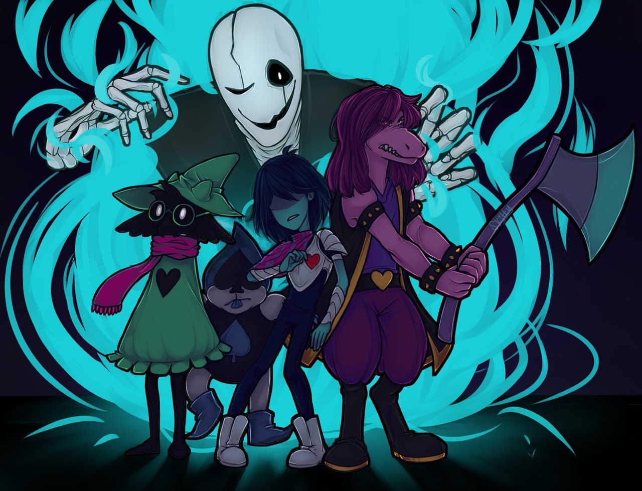 skittypool:  Against all odds - Deltarune fantheory art