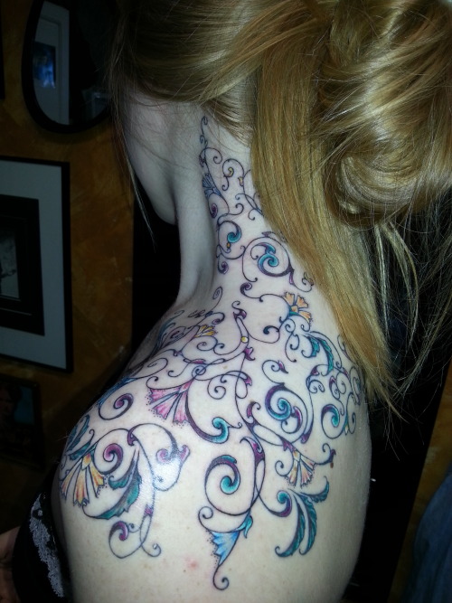 fuckyeahtattoos:  Done by Samantha Fairchild of Maui Tattoo Company in Kihei, HI.