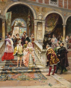 master-painters:    Cesare Auguste Detti - The marriage of the prince - 1895