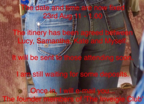 asajones2: For those who are attending and have paid their deposit to see Lucy… Spanked on the bare.