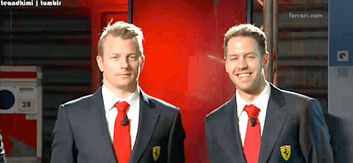 teandkimi:Kimi Raikkonen &amp; Sebastian Vettel - Ferrari 2016 Car Launch