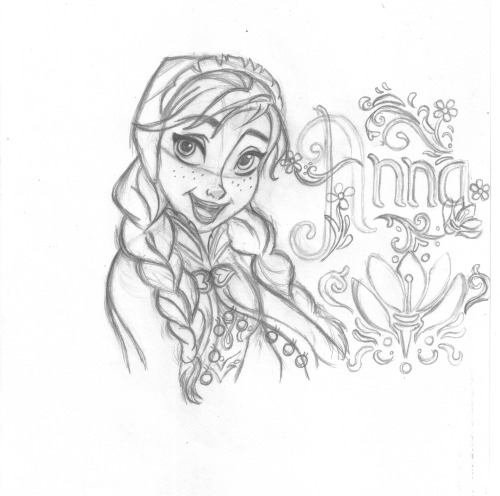 princess-beauty-case:Hi!!! I want to show you my drawing of princess Anna from Frozen!!!! I hope you