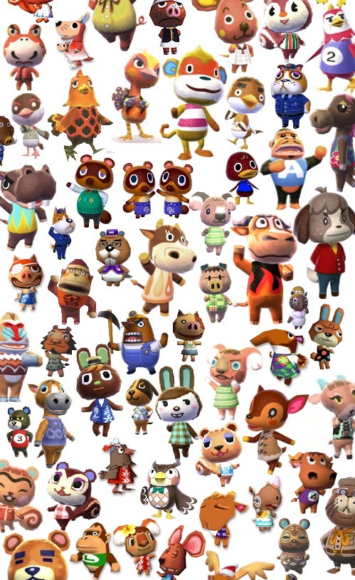 mayor-essy:   Yay I re-made the rainbow of villagers and this time ALL OF THEM are
