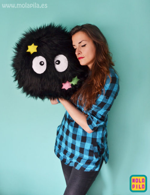 wickedclothes: Soot Sprite Pillow Keep the magic of My Neighbor Totoro in your own home. These big s
