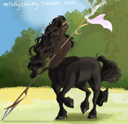 mildlycloudy: Day 2: CentaurFriesian horses are super pretty and i have no patience for backgrounds.