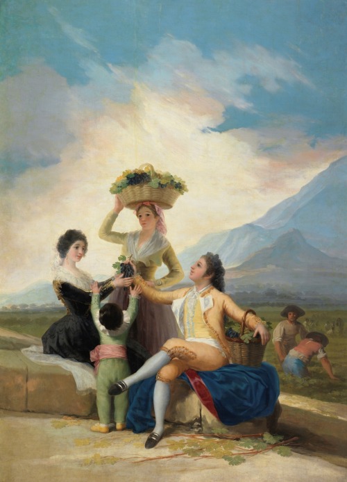 Francisco de Goya, The Wine Harvest, 1786, 267 x 190 cm, Madrid, Museo Nacional del Prado This 