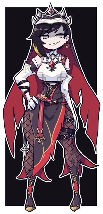 j5daigada:commission for @yandere-clown of Binah dressed as Rosaria from Genshin Impact thanks for c