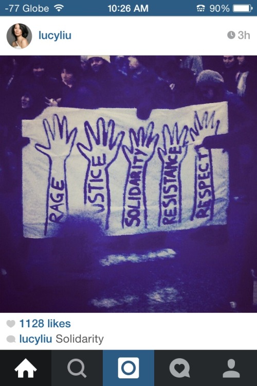 bangskeletariat:Lucy Liu, Uzo Aduba, Lupita Nyong’o, & Dylan Marron instagram posts, Dec 14 2014