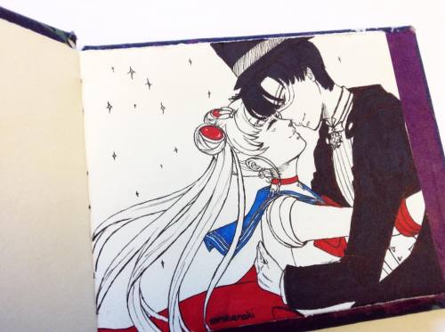 sorahanaki: Day 12 of #inktober2016: Sailor Moon and Tuxedo Mask ❤️ I’ve missed quite a few da