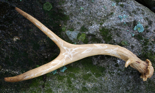 sjcart:  Natural shed stained with black tea and hand-carved. For sale on etsy! 