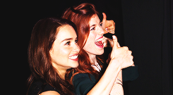 nymheria:  “Rose is my very best friend ever&ldquo; — Emilia Clarke 