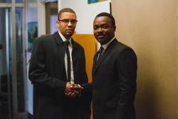 jstheater:  The actors playing Malcolm X (Nigel Thatch) and Rev. Dr. Martin Luther King, Jr. (David Oyelowo), in Selma(2014). It’s an exceptional film and in theaters now, so please support it if you can!