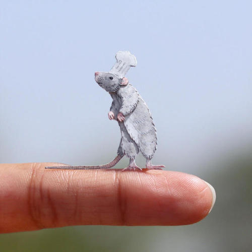 “Fancy Rat - Paper cut art” by NVillustration: bit.ly/2wnPLwd This tiny paper-cut