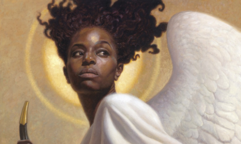 gayunclejunkrat: amorjackson: destroy the idea that angels are blonde and blue eyed and fair skinned !!! destroy the idea of holy imagery consisting only of white people !!! iirc this is actually one of thomas blackshear’s main subject matters! so check