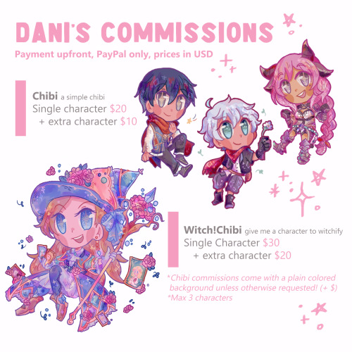 lunacias:hello! I am once again opening commission slots for this month! I’ve also included an