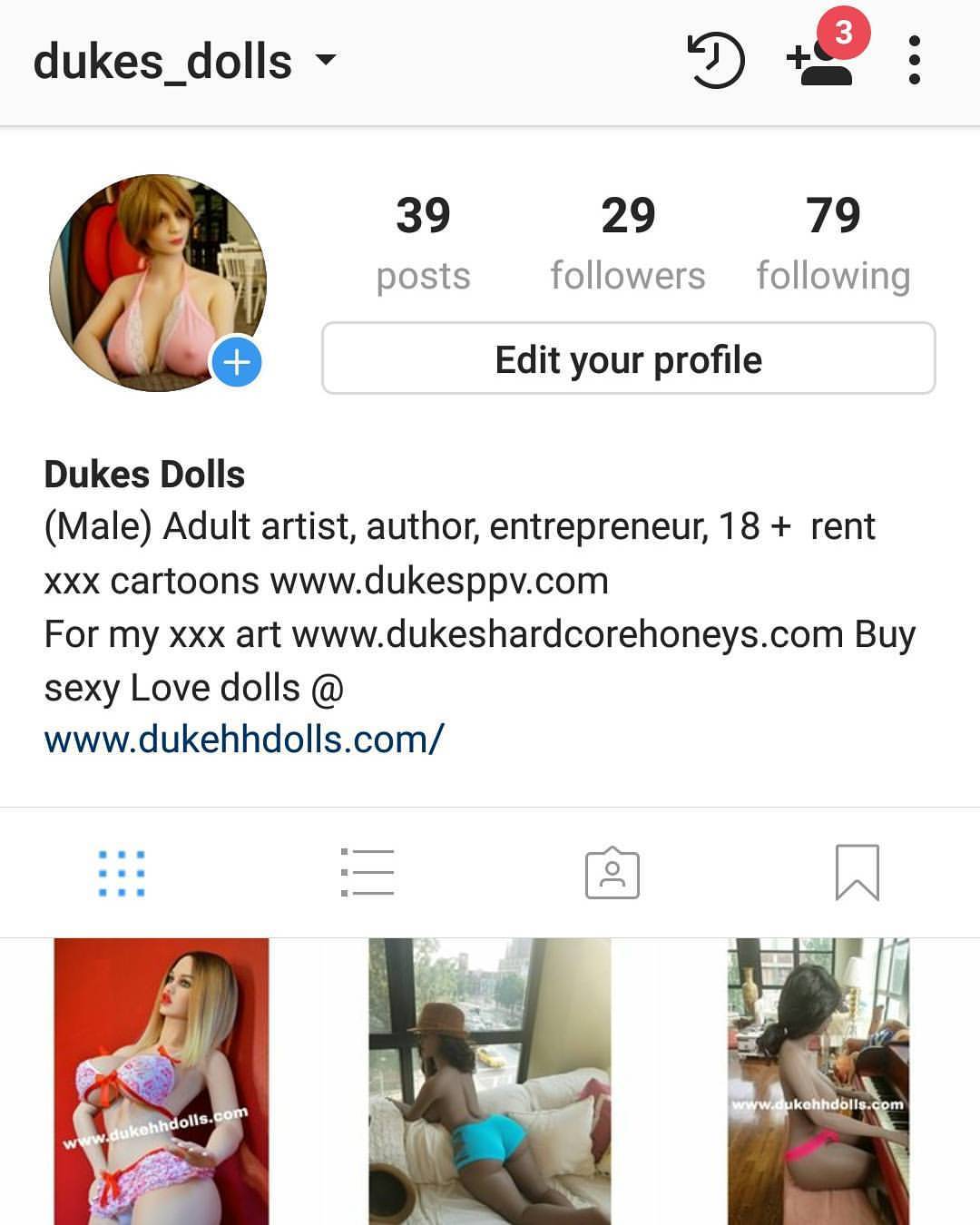 Come follow my new backup page dedicated exclusively to the dolls on my site @dukes_dolls