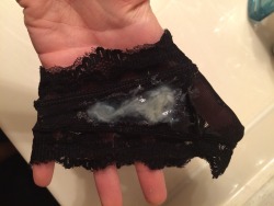missysdirtypanties:  missysdirtypanties:How I knew I was no longer sick: woke up to a delicious sex dream and this in my panties ;)   this pair is still up for grabs - who wants em? Can be mailed out first thing tomorrow and will be in your hands by the