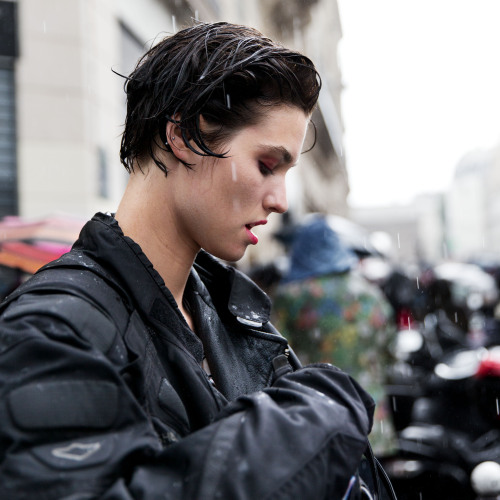 Manon Leloup after Jean Paul Gaultier during Paris Fashion Week Haute Couture Fall 2014 by Rémi Proc