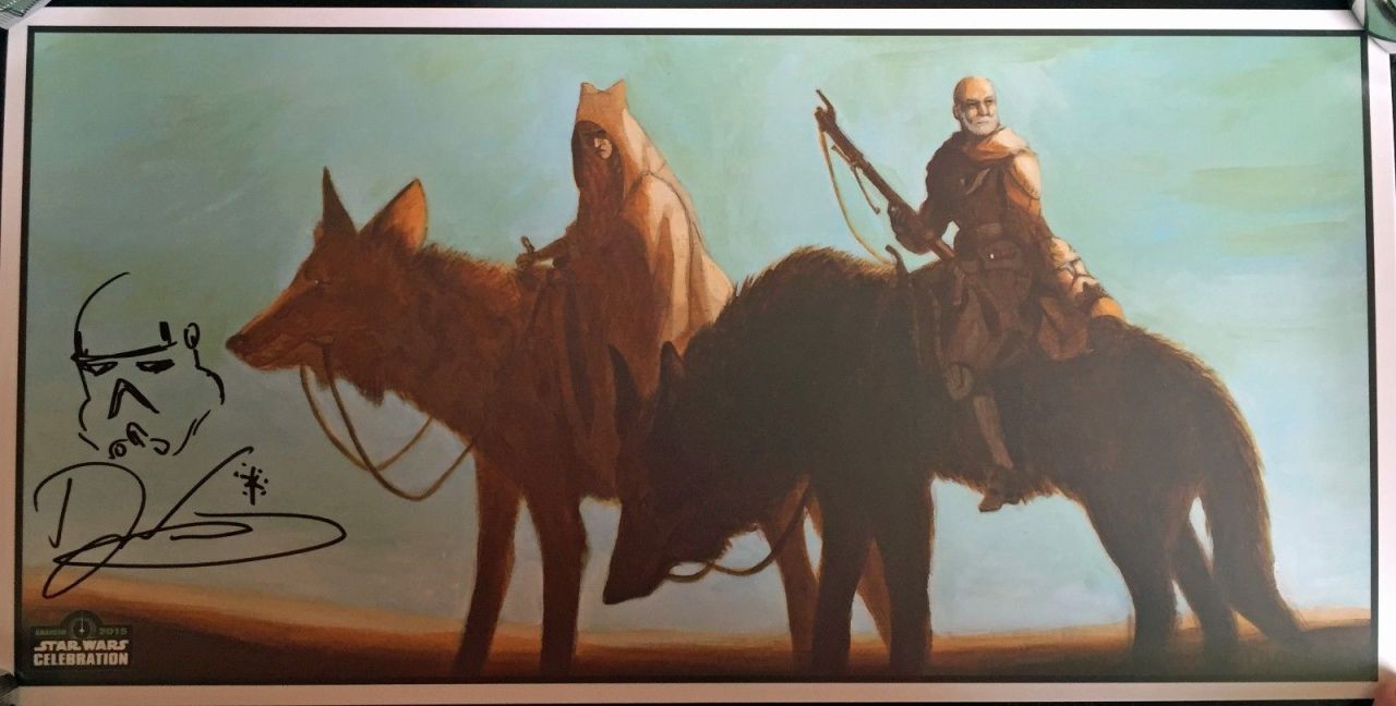 Rexsoka: Rex and Ahsoka: Captain and Commander — Ahsoka and Rex riding giant wolves. Drawn by Dave...