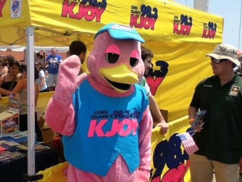 #FlashbackFriday to the pinnacle of my radio career, dressing up as a pink duck. #RIP Lucky the Duck