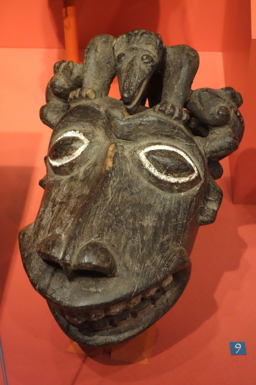 Carved wooden headdress of the Bamum (Bamoum) people, Cameroon.  Now in the Glenbow Museum, Calgary.