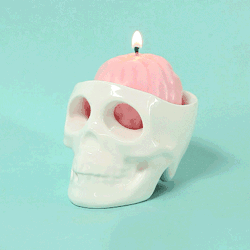 wilwheaton:  laughingsquid:  Cleverly Designed Scented Candles That Appear to Cry When Lit Inside Their Decorative Bases   I need this.