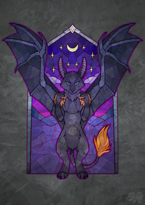 LII.        Stained Glass Commission for Arcturax. Character belongs to Arcturax (CLICK). Made in kr