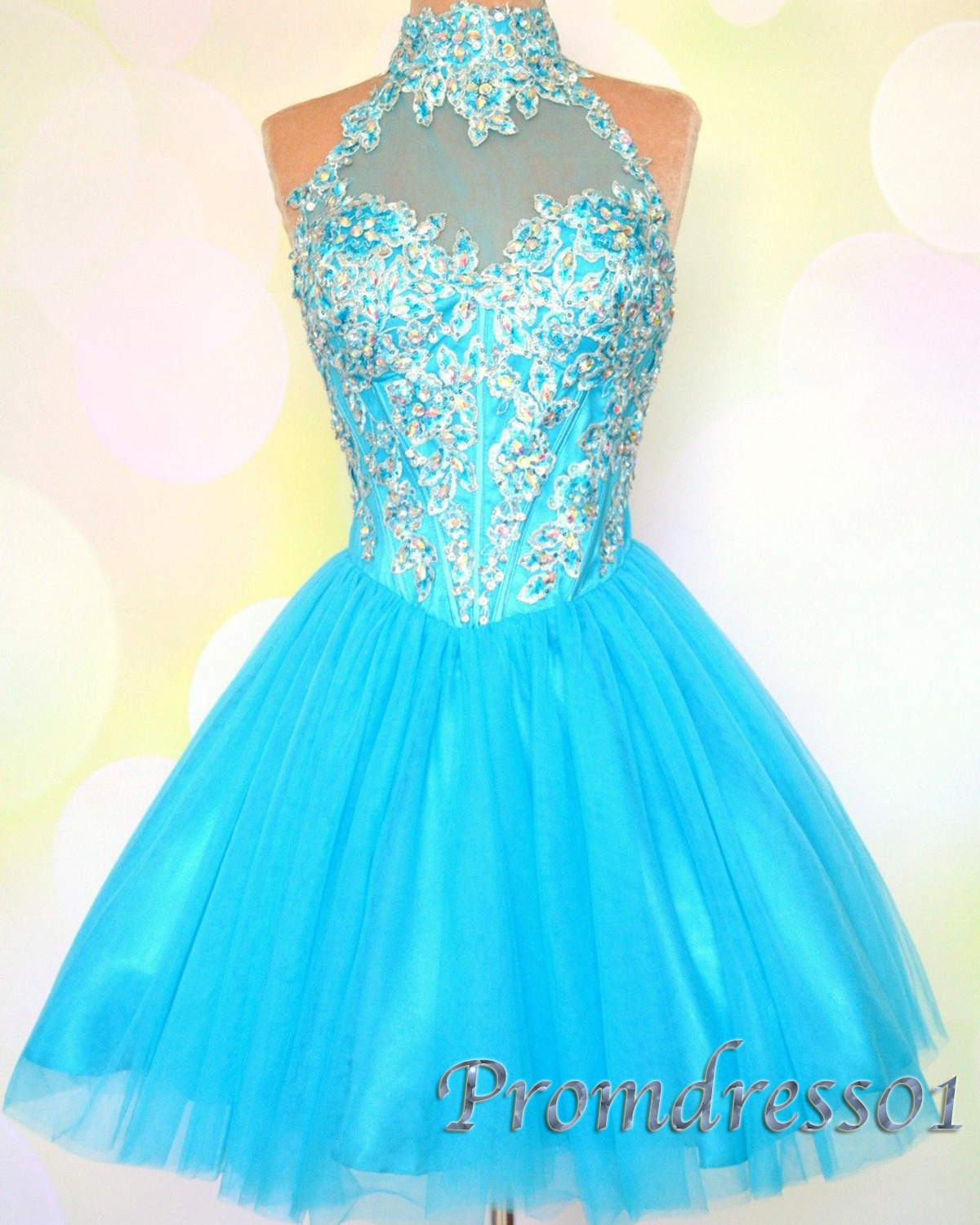 Light blue prom dress