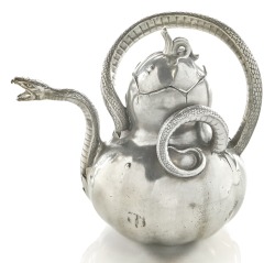 cgmfindings:  Art Nouveau Snake Pewter TeapotLéon