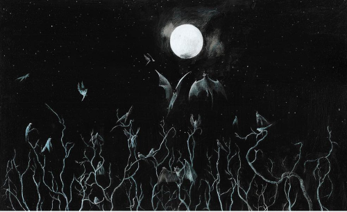 Corales de la Luna album cover art by Santiago Caruso