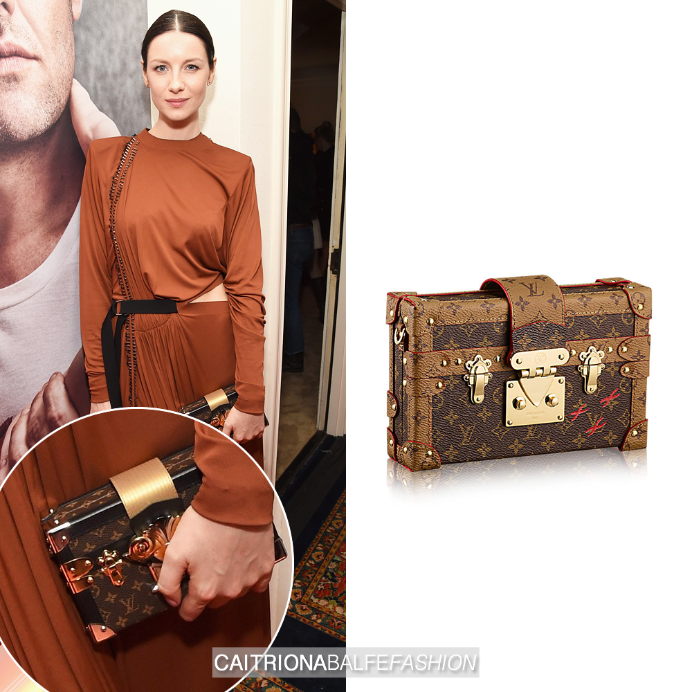 Caitriona Balfe Fashion — WHAT: Louis Vuitton Petite Malle in